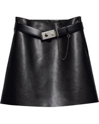 Prada - Minirock mit Gürtel - Lyst