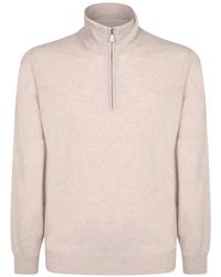 Brunello Cucinelli - Cashmere Sweater With Half-Zip - Lyst
