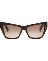 Roberto Cavalli - Tortoiseshell-Effect Logo-Plaque Sunglasses - Lyst