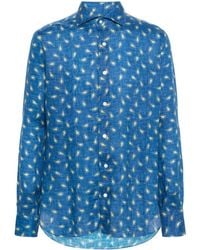 Barba Napoli - Paisley-print Linen Shirt - Lyst