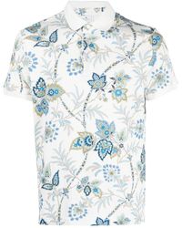Etro - Polo With All Over Floral Print - Lyst