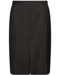 Antonelli - Front-Slit Pencil Midi Skirt - Lyst