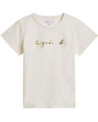agnès b. - Brando Logo-print Cotton T-shirt - Lyst