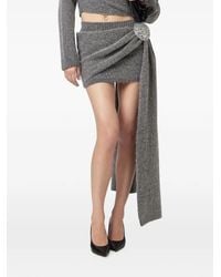 GIUSEPPE DI MORABITO - Crystal-Embellished Draped Mini Skirt - Lyst