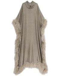 Gucci - Printed Silk Long Kaftan Dress - Lyst