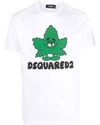 DSquared² - Camiseta con motivo de dibujo y logo - Lyst