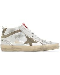 Golden Goose - Mid-star Laminated Sneakers - Lyst