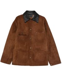 Prada - Suede Caban Jacket - Lyst