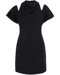 FEDERICA TOSI - Cut-Out Shoulder Cowl-Neck Mini Dress - Lyst