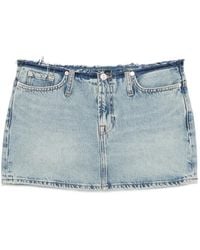 7 For All Mankind - Cherry Raw-Hem Mini Skirt - Lyst