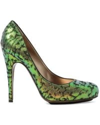 Lanvin - Gemusterte Pumps Im Metallic-Look - Lyst