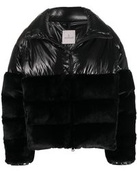 moncler black velvet puffer