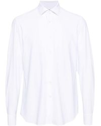 Corneliani - Spread-collar Stretch-jersey Shirt - Lyst