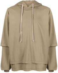 Rick Owens - Double-layered Drawstring Hoodie - Lyst