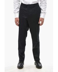 Corneliani - Flat-Front Wool Tailored Trousers - Lyst
