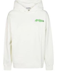 Ganni - Katoenen Hoodie - Lyst
