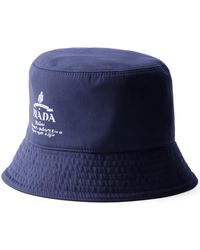 Prada - Reversible Technical Cotton Bucket Hat - Lyst