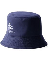 Prada - Reversible Technical Cotton Bucket Hat - Lyst