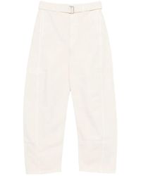 Lemaire - Belted Panelled Jeans - Lyst