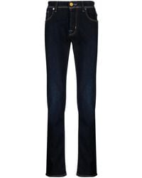 Jacob Cohen - Contrast-Stitching Straight-Leg Jeans - Lyst