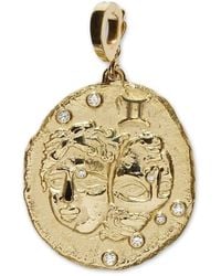 Azlee - 18Kt Large Of The Stars Gemini Pendant Charm - Lyst
