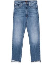 Mother - High Waist Jeans Met Franje - Lyst
