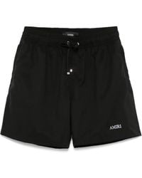 Amiri - Embroidered-Logo Swim Shorts - Lyst
