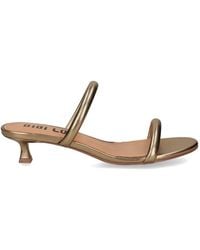 Bibi Lou - Musa Metallic-Effect Leather Sandals - Lyst