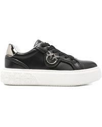 Pinko - Vitello And Polyurethane Sneakers - Lyst