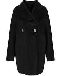 ARMANI EXCHANGE - Buttoned Coat - Lyst