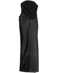 Solace London - Seri Strapless Draped Maxi Dress - Lyst