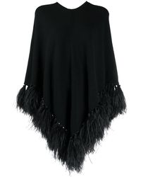 Valentino Pumps con piume - Nero