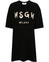 MSGM - T-shirtjurk Met Logoprint - Lyst
