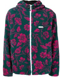 Drole de Monsieur - Floral-print Zip-up Fleece Jacket - Lyst