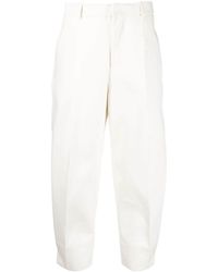 Ami Paris - High-waisted Cropped Trousers - Lyst