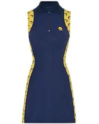 Marine Serre - Polo Mini Dress With Moon Inserts - Lyst
