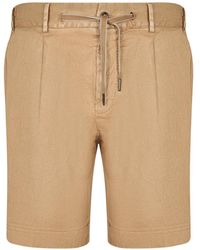 Dell'Oglio - Drawstring Pleated Shorts - Lyst