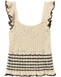 Twinset - Blouse Volantée À Détails Rayés - Lyst