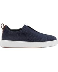 Santoni - Baskets En Daim À Design Sans Lacets - Lyst