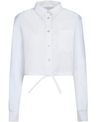 Marni - Cropped Popeline Blouse - Lyst