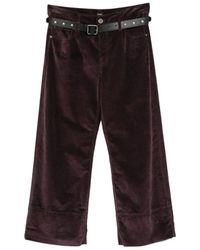 Pinko - Pantalon Ceinturé En Velours Côtelé - Lyst