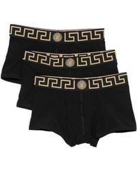 Versace - Set De Tres Bóxeres Con Logo - Lyst