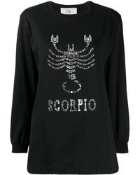 Alberta Ferretti - Leo Crystal-Embellished Jumper - Lyst