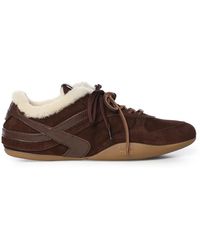 Miu Miu - Gymnasium Shearling-Lined Suede Sneakers - Lyst