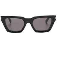 Saint Laurent - Occhiali Da Sole Cat-Eye Con Logo Inciso - Lyst