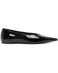 TOTEME - The Patent Asymmetric Ballerina Shoes - Lyst