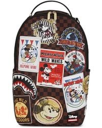 Sprayground - Sac À Dos À Carreaux Et Motif Mickey Mouse - Lyst