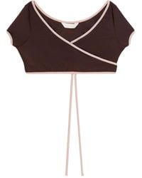 Palm Angels - Cap-Sleeve Wrap Bikini Top - Lyst