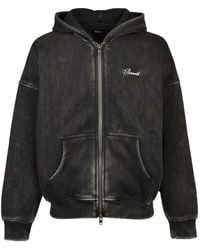 BREATH - Bleached-Effect Zip-Up Hoodie - Lyst