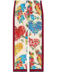 Gucci Corsage Print Silk Pajama Pant - Multicolor